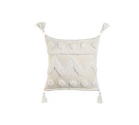 Home ESPRIT Cojín Blanco Borlas Boho 45 x 15 x 45 cm S3055252 - EAN: 8424002102487