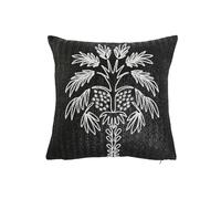 Home ESPRIT Cojín Blanco Negro Palmera 42 x 15 x 42 cm