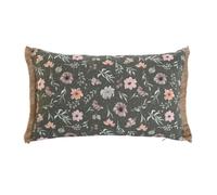 Home ESPRIT Cojín Verde Flores Boho 50 x 5 x 30 cm