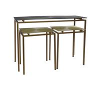 Home ESPRIT Consola Gris Metal Aluminio 109,5 x 37,5 x 80 cm (3 Piezas)