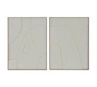 Home ESPRIT Cuadro Abstracto Escandinavo 75 x 4 x 100 cm (2 Unidades) S3054786 - EAN: 8424002117719