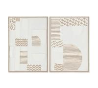 Home ESPRIT Cuadro Abstracto Urbano 50 x 3 x 70 cm (2 Unidades)