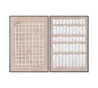 Home ESPRIT Cuadro Blanco Natural Moderno Urbano (2 Unidades)