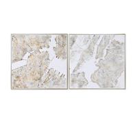 Home ESPRIT Cuadro Ciudad Loft 102 x 4,5 x 102 cm (2 Unidades)