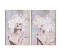 Home ESPRIT Cuadro Flores Moderno 70 x 3,5 x 100 cm (2 Unidades) S3055724 - EAN: 8424002122584