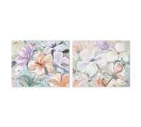 Home ESPRIT Cuadro Flores Shabby Chic 100 x 3,7 x 80 cm (2 Unidades)