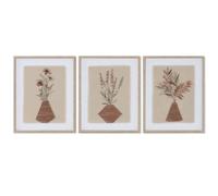 Home ESPRIT Cuadro Jarrón Escandinavo 42,5 x 3 x 52,5 cm (3 Unidades)