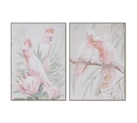 Home ESPRIT Cuadro Loro Tropical 100 x 4 x 140 cm (2 Unidades)