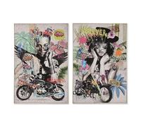 Home ESPRIT Cuadro Moderno Urbano 80 x 3,5 x 120 cm (2 Unidades)