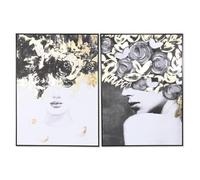 Home ESPRIT Cuadro Mujer 103 x 4,5 x 143 cm (2 Unidades)