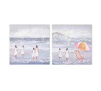 Home ESPRIT Cuadro Niños 80 x 3 x 80 cm (2 Unidades)