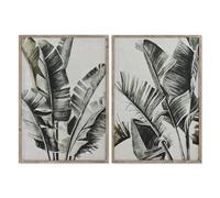 Home ESPRIT Cuadro Palmeras Tropical 70 x 4 x 100 cm (2 Unidades)