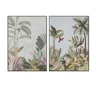Home ESPRIT Cuadro Tropical 100 x 4 x 140 cm (2 Unidades)