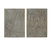 Home ESPRIT Decoración de Pared Dorado Moderno 67,5 x 2,5 x 97 cm (2 Unidades)