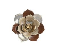 Home ESPRIT Decoración de Pared Dorado Terracota Moderno Flor 51 x 6,5 x 51 cm