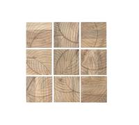 Home ESPRIT Decoración de Pared Natural Moderno Hoja de Planta 90 x 3 x 90 cm (9 Piezas)