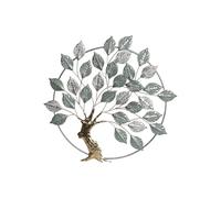 Home ESPRIT Decoración de Pared Verde Dorado Árbol Cottage 73 x 4,4 x 73 cm