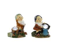 Home ESPRIT Decoración Luminosa Multicolor 11,5 x 11 x 15,2 cm (2 Unidades)