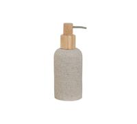 Home ESPRIT Dispensador de Jabón Gris Natural Madera Resina 7 x 9 x 19 cm