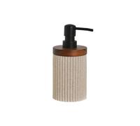 Home ESPRIT Dispensador de Jabón Marrón Negro Beige Resina Acacia 10 x 8 x 17,5 cm