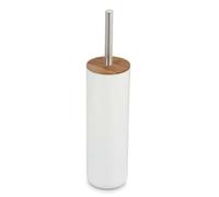 Home ESPRIT Escobilla para el Baño Blanco Natural Bambú Poliestireno 9 x 9 x 37 cm