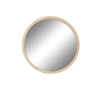 Home ESPRIT Espejo de Pared Negro Natural Cuerda Abeto Mediterráneo 80 x 3,5 x 80 cm