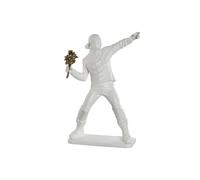 Home ESPRIT Figura Decorativa Blanco Dorado 41 x 24 x 66 cm