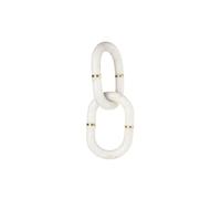 Home ESPRIT Figura Decorativa Blanco Dorado Cadena 13 x 13 x 28 cm