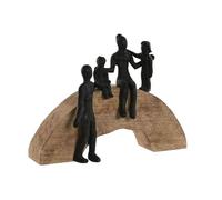 Home ESPRIT Figura Decorativa Marrón Negro Familia 26,5 x 9 x 20 cm