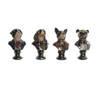 Home ESPRIT Figura Decorativa Multicolor 10 x 7 x 16,5 cm (4 Unidades)