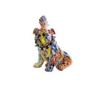 Home ESPRIT Figura Decorativa Multicolor Perro 17 x 25 x 27 cm