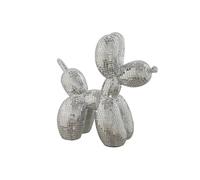 Home ESPRIT Figura Decorativa Plateado Perro 26 x 12 x 26 cm