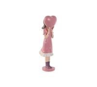 Home ESPRIT Figura Decorativa Rosa Malva Chica 10 x 8,5 x 31 cm