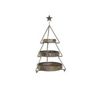 Home ESPRIT Frutero Dorado Metal 43 x 43 x 79 cm Árbol de Navidad