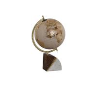 Home ESPRIT Globo Terraqueo Blanco Dorado Natural Rosa Claro Vintage 20 x 20 x 37 cm