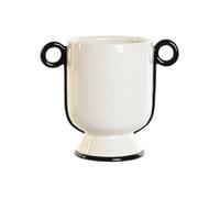 Home ESPRIT Jarrón Bicolor Cerámica Moderno 21 x 13 x 18 cm (12 Unidades)