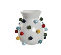Home ESPRIT Jarrón Blanco Multicolor Dolomita 20 x 20 x 20 cm