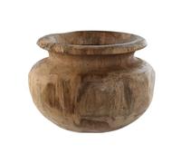 Home ESPRIT Jarrón Natural Marrón Oscuro Teca 30 x 30 x 20 cm