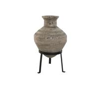 Home ESPRIT Jarrón Negro Beige Metal Magnesio 28 x 28 x 47 cm