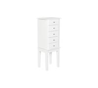 Home ESPRIT Joyero de Pie Blanco Espejo Madera MDF 34 x 26,5 x 92 cm