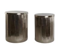 Home ESPRIT Juego de 2 mesas Dorado Metal 42 x 42 x 52 cm