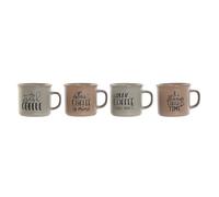 Fíjalo Mug set 4 gres 9x7x8 285 ml. mate rosa.