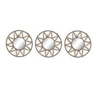 Home ESPRIT Juego de Espejos Natural Scandi 20 x 1 x 20 cm (3 Piezas) - Marca EAN: 8424002123260