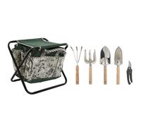 Home ESPRIT Kit de Herramientas de jardinería 7 Piezas Blanco Verde 40 x 28 x 35 cm