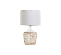 Home ESPRIT Lámpara de mesa Blanco Marrón Cristal Cuerda 220 W 60 V 28 x 28 x 45 cm (2 Unidades)