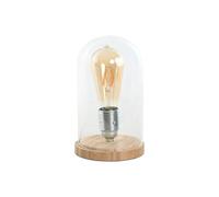 Home ESPRIT Lámpara de Mesa Natural Bambú Cristal 50 W 220 V 13 x 13 x 22 cm