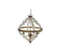 Home ESPRIT Lámpara de Techo Blanco Bronce Hierro Abeto 40 W 63 x 63 x 74 cm