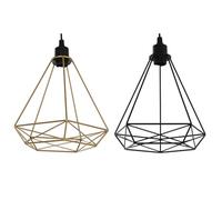 Home ESPRIT Lámpara de Techo Negro Dorado Metal 50 W 28 x 27 x 34 cm (2 Unidades)