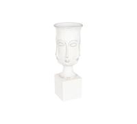Home ESPRIT Macetero Blanco Fibra de Vidrio Cara 35 x 35 x 93 cm