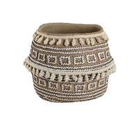 Home ESPRIT Macetero Marrón Beige Cemento Tropical 34 x 34 x 26 cm